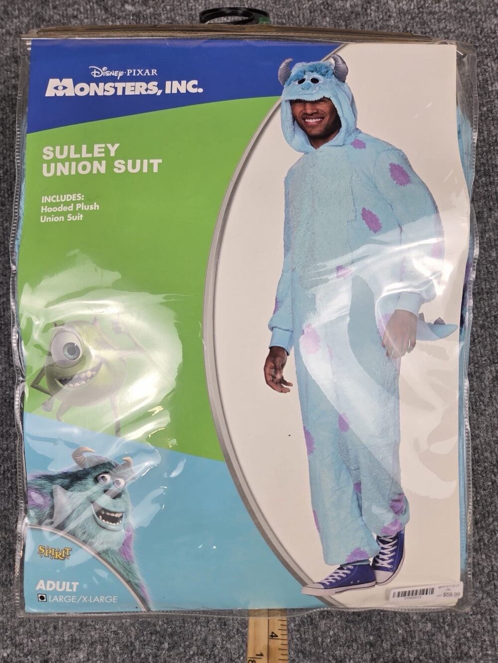 Spirit Monsters, Inc. Sulley Hooded Plush One-Piece L/XL